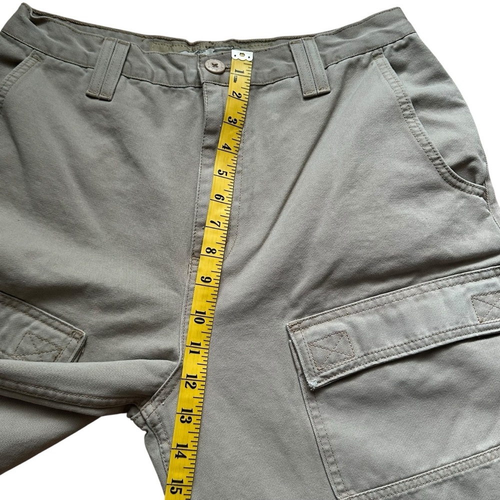 Vintage Y2K Life Energy Intelligence Cargo Pants Wide Leg Baggy Khaki Tan Skate - Picture 8 of 9